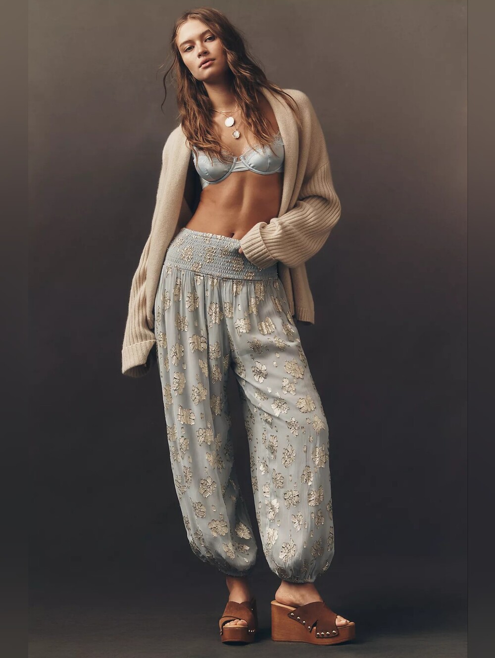 By Anthropologie Deco Metallic Balloon Pants